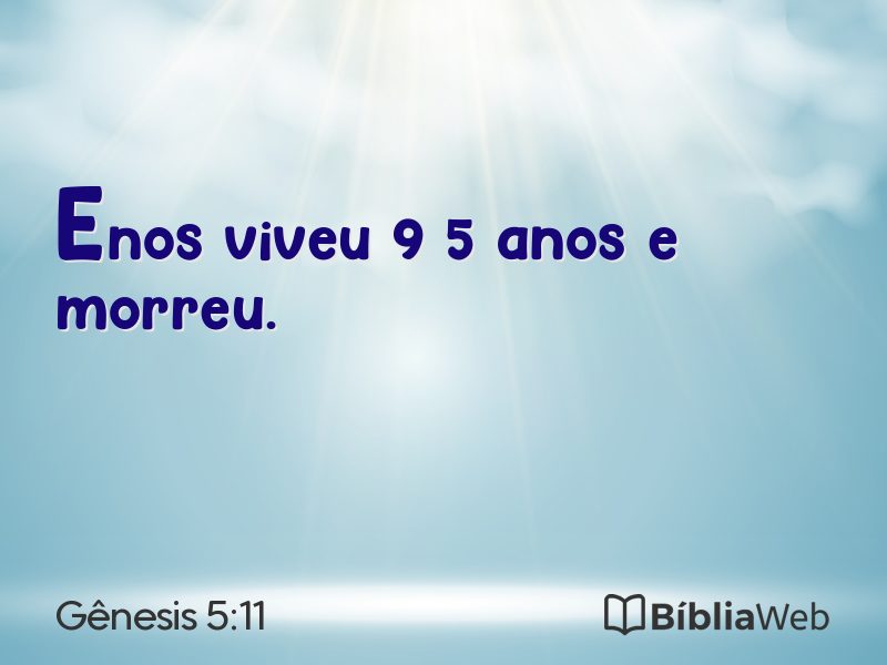 Gênesis 5:11 em imagem para compartilhar