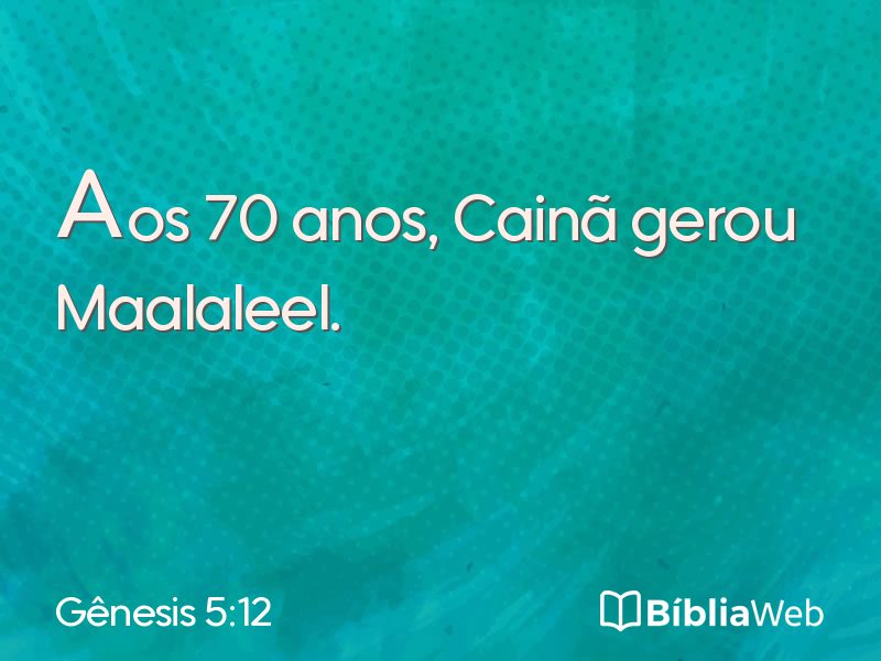 Gênesis 5:12 em imagem para compartilhar