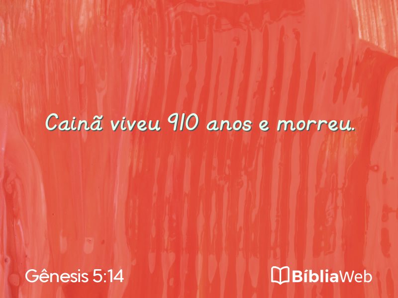 Gênesis 5:14 em imagem para compartilhar