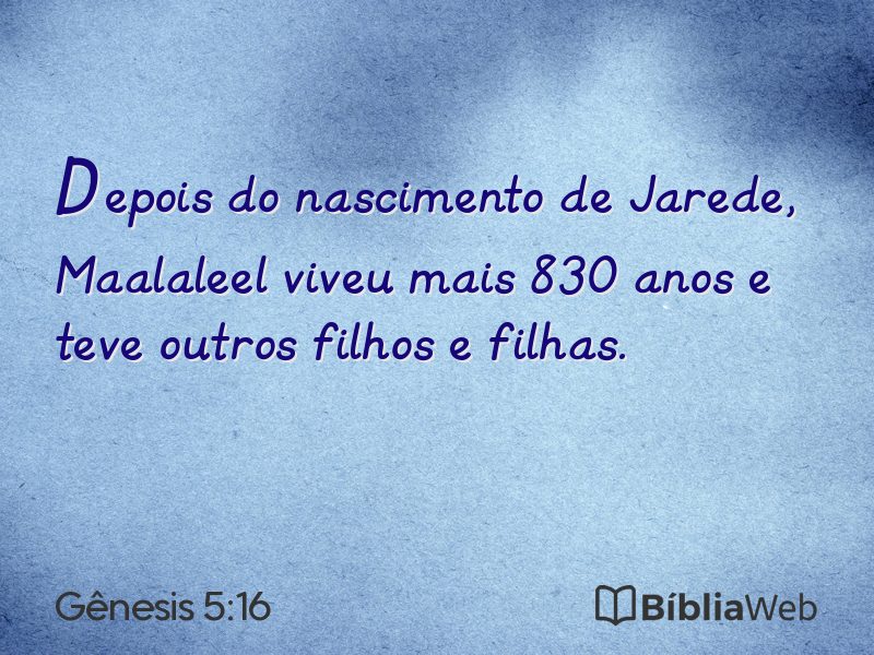 Gênesis 5:16 em imagem para compartilhar