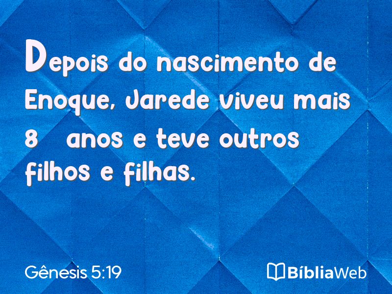 Gênesis 5:19 em imagem para compartilhar