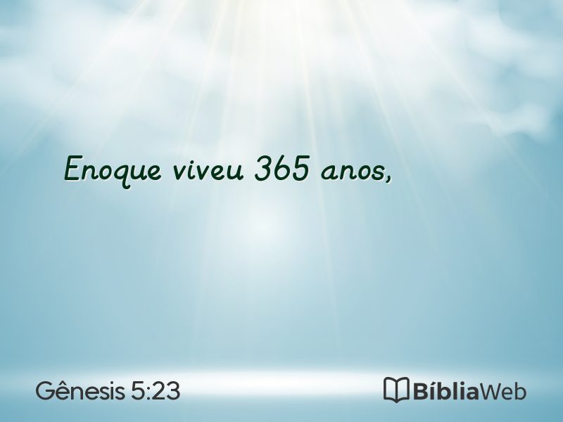 Gênesis 5:23 em imagem para compartilhar
