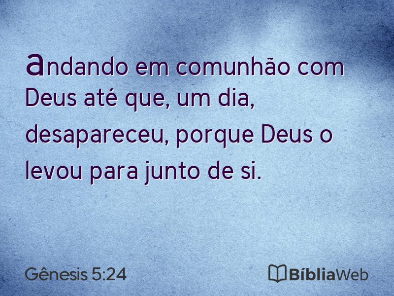 Gênesis 5:24 em imagem para compartilhar