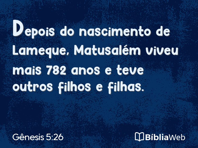 Gênesis 5:26 em imagem para compartilhar