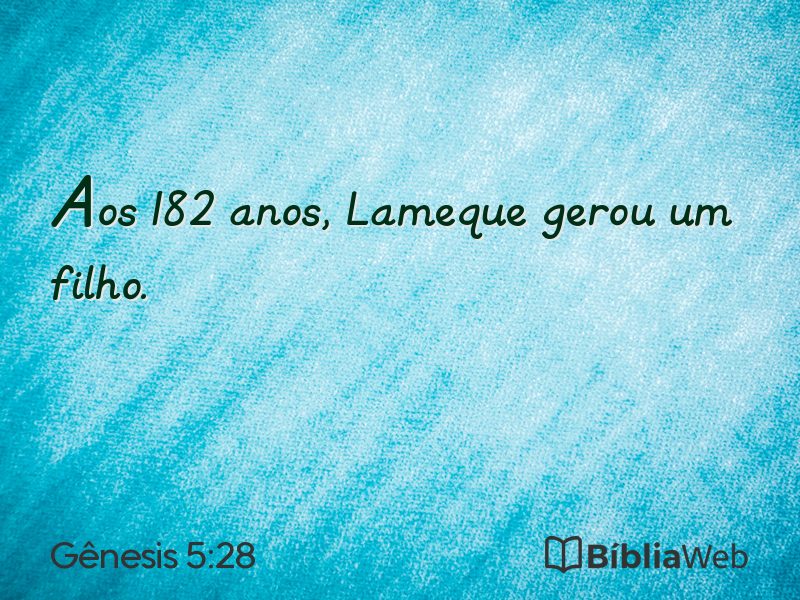 Gênesis 5:28 em imagem para compartilhar