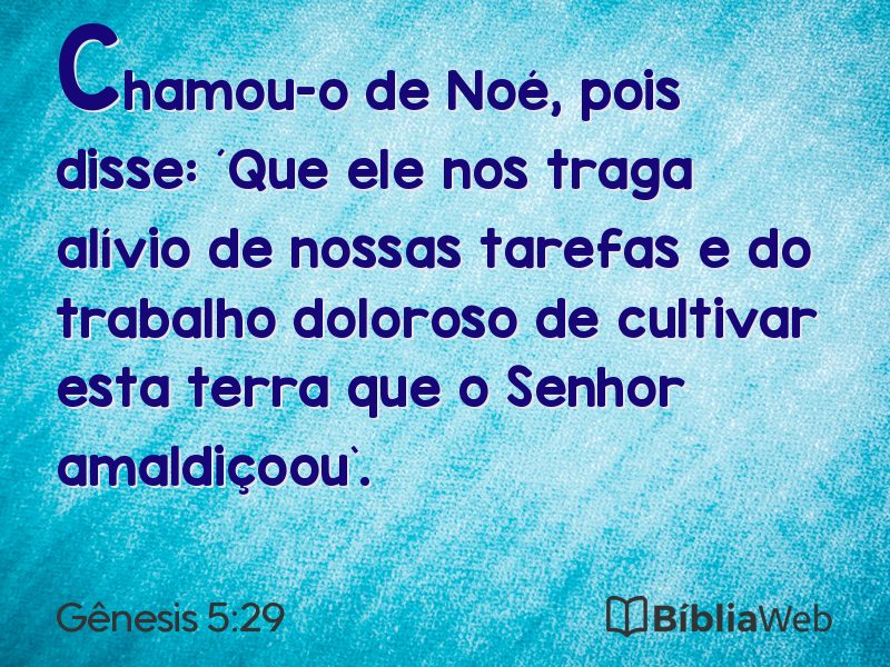 Gênesis 5:29 em imagem para compartilhar