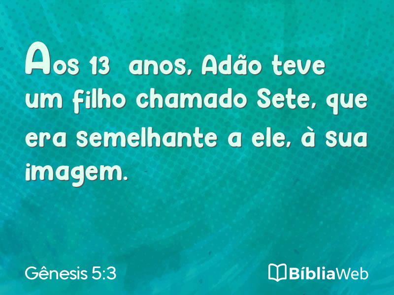 Gênesis 5:3 em imagem para compartilhar