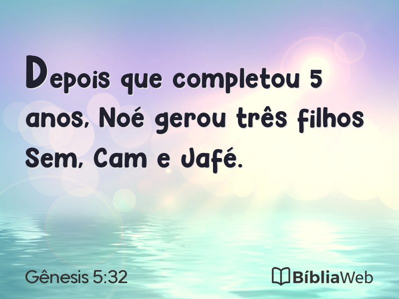 Gênesis 5:32 em imagem para compartilhar