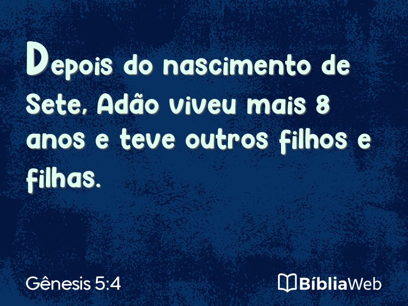 Gênesis 5:4 em imagem para compartilhar