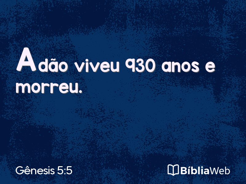 Gênesis 5:5 em imagem para compartilhar