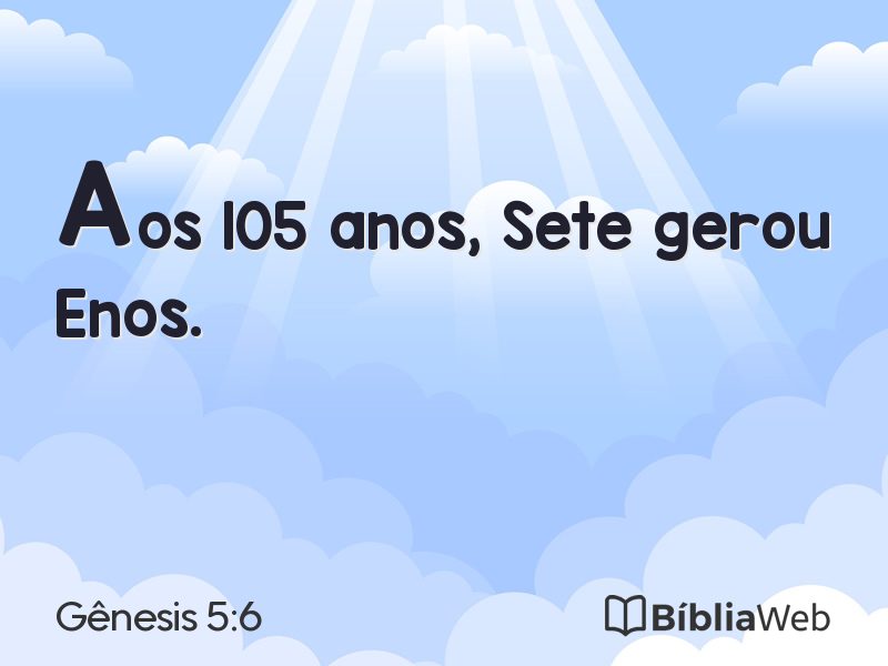 Gênesis 5:6 em imagem para compartilhar