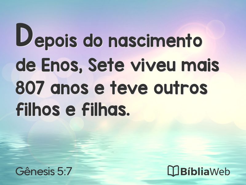 Gênesis 5:7 em imagem para compartilhar