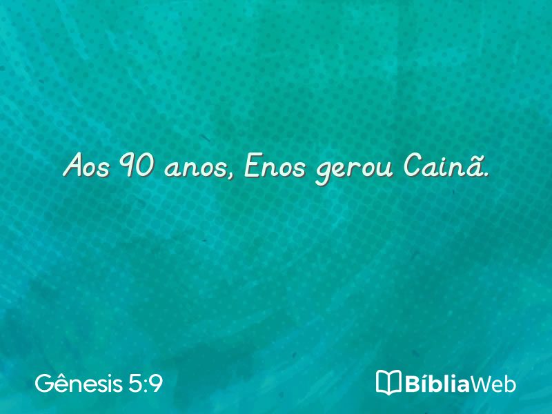 Gênesis 5:9 em imagem para compartilhar