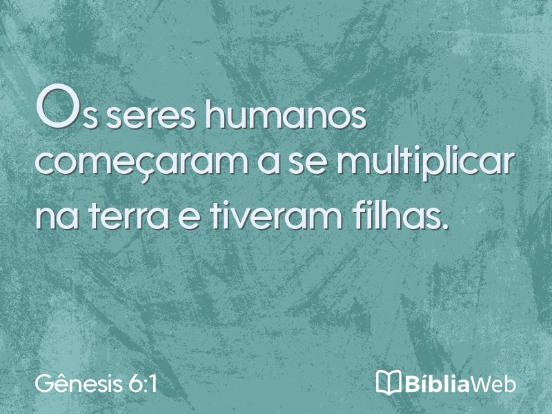 Gênesis 6:1 em imagem para compartilhar