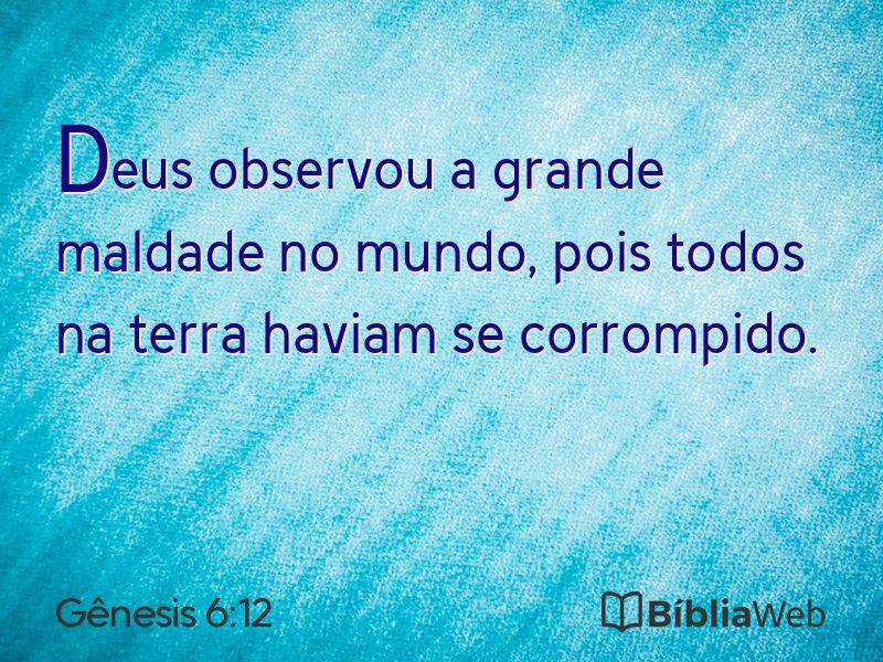 Gênesis 6:12 em imagem para compartilhar