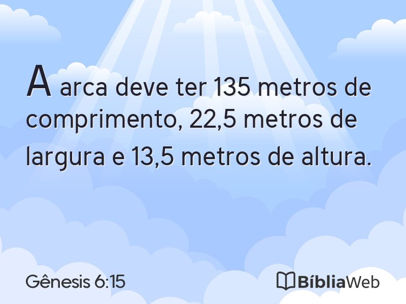 Gênesis 6:15 em imagem para compartilhar