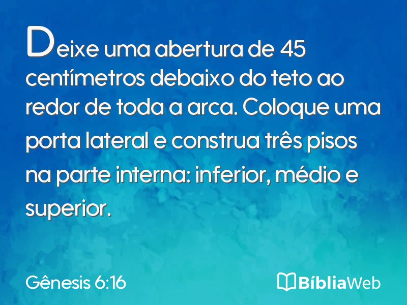 Gênesis 6:16 em imagem para compartilhar