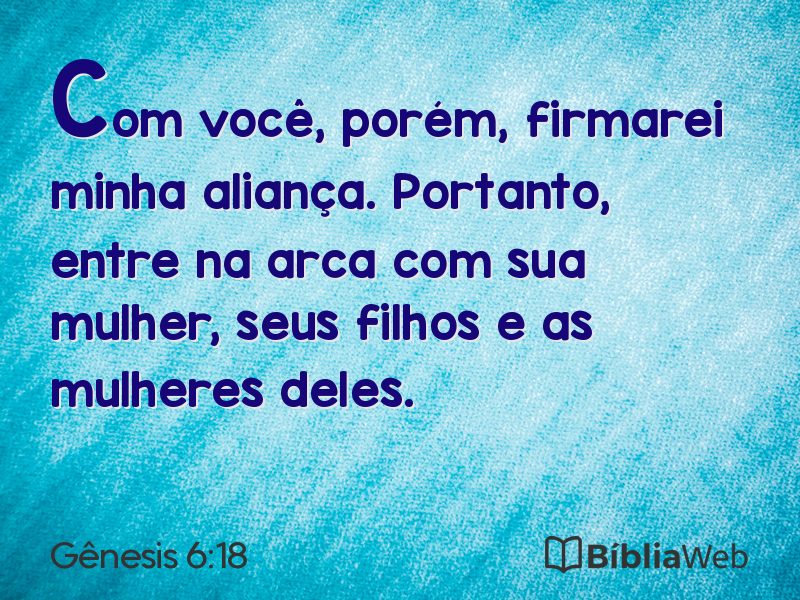 Gênesis 6:18 em imagem para compartilhar
