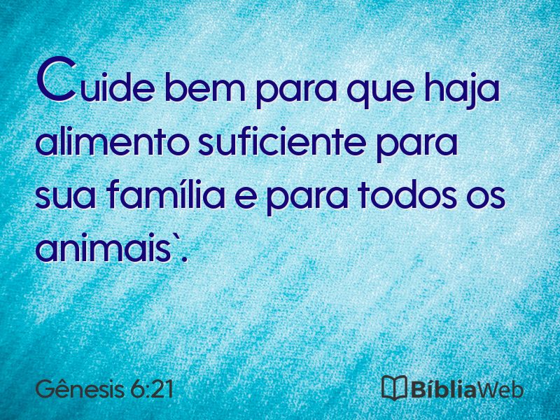 Gênesis 6:21 em imagem para compartilhar