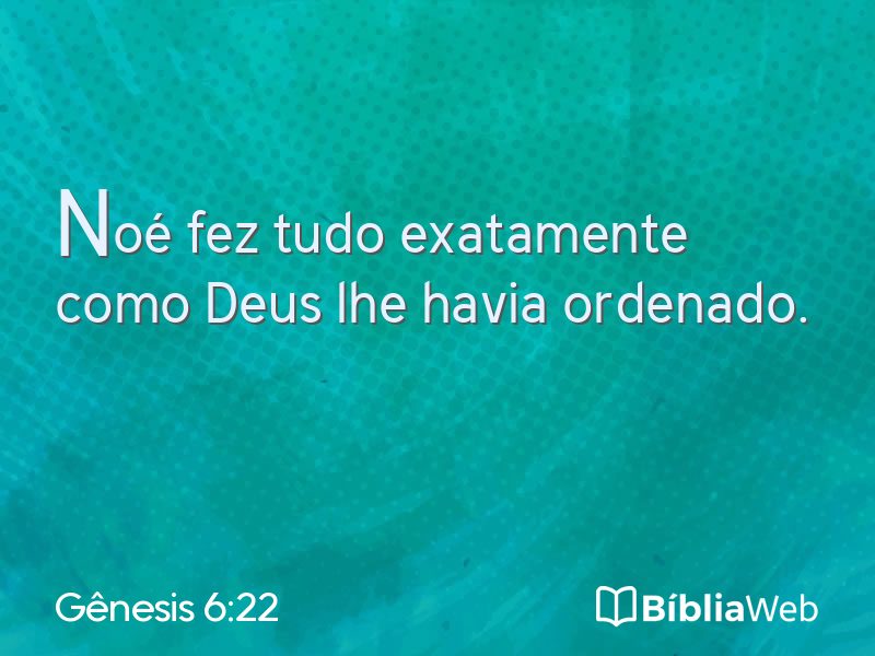 Gênesis 6:22 em imagem para compartilhar