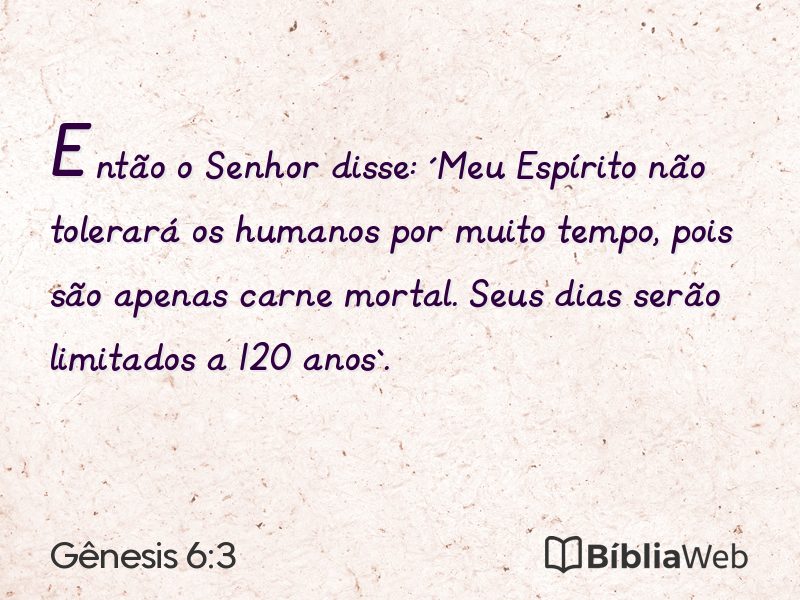 Gênesis 6:3 em imagem para compartilhar