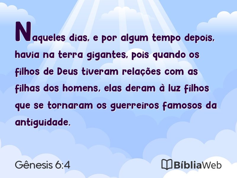Gênesis 6:4 em imagem para compartilhar