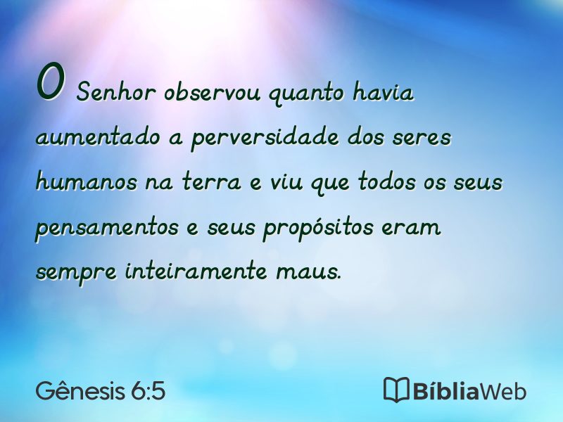 Gênesis 6:5 em imagem para compartilhar