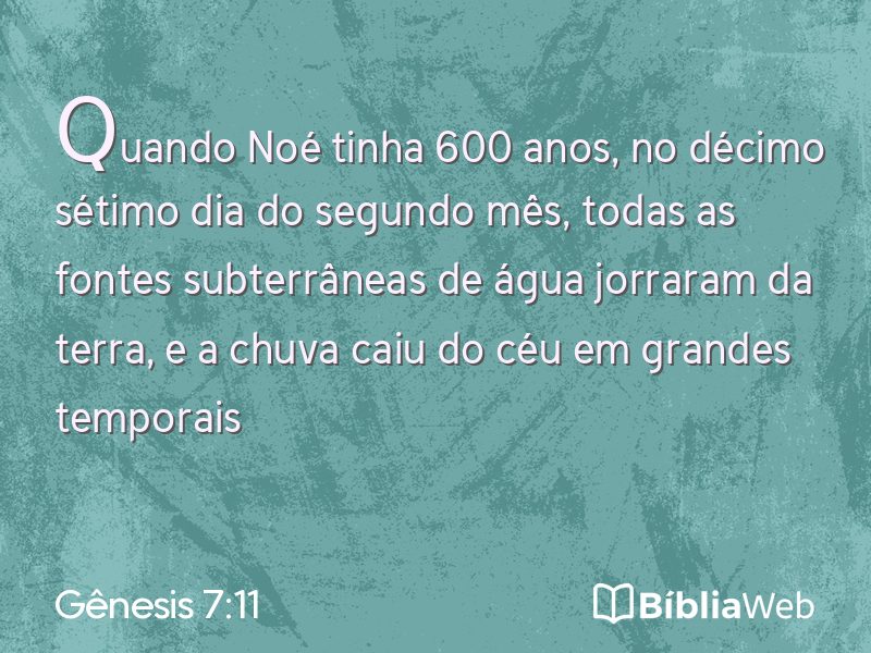 Gênesis 7:11 em imagem para compartilhar
