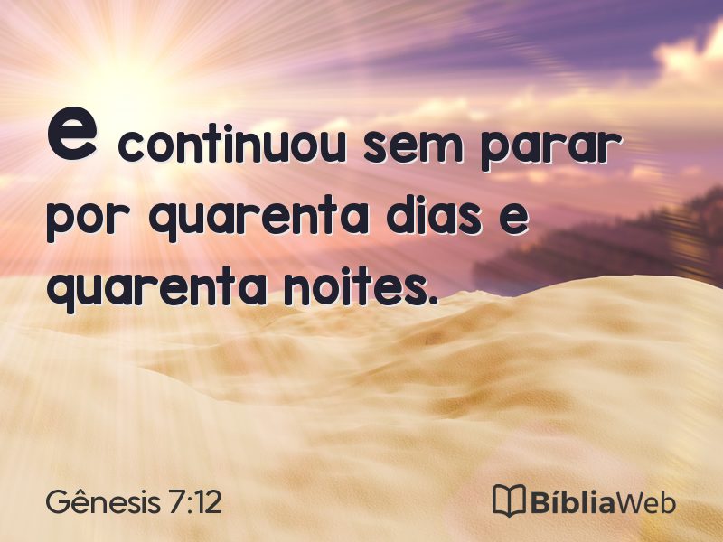Gênesis 7:12 em imagem para compartilhar