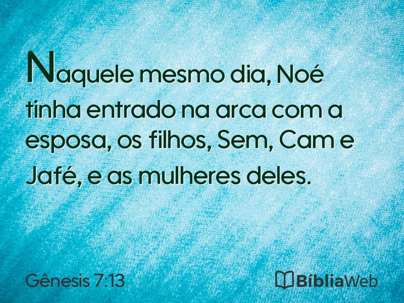 Gênesis 7:13 em imagem para compartilhar
