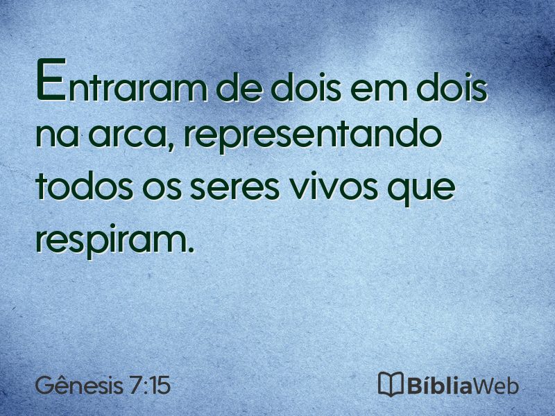 Gênesis 7:15 em imagem para compartilhar