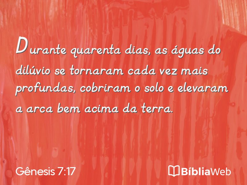 Gênesis 7:17 em imagem para compartilhar