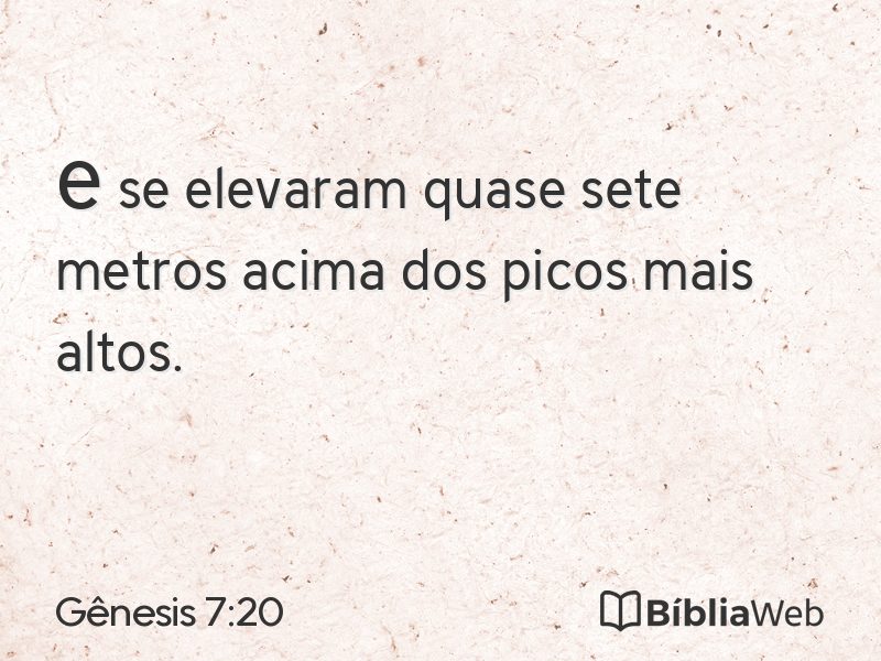 Gênesis 7:20 em imagem para compartilhar