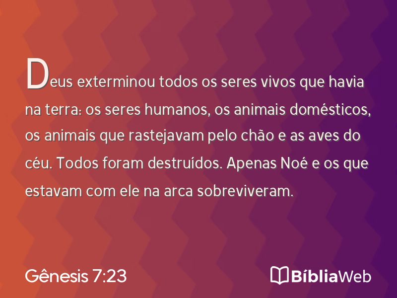 Gênesis 7:23 em imagem para compartilhar