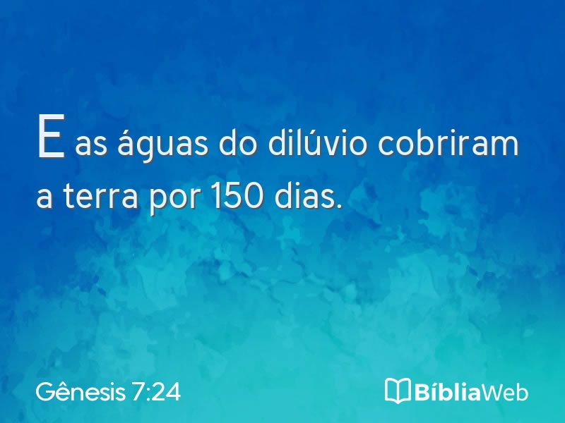 Gênesis 7:24 em imagem para compartilhar