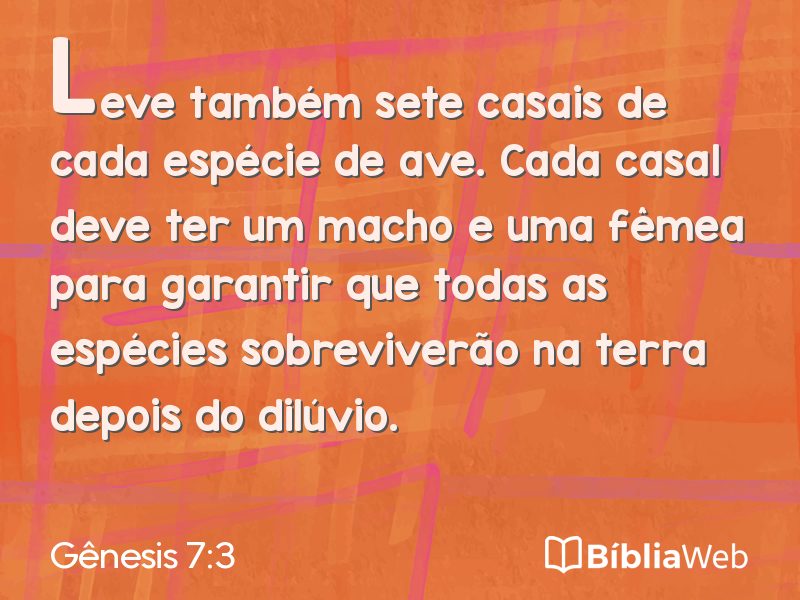 Gênesis 7:3 em imagem para compartilhar
