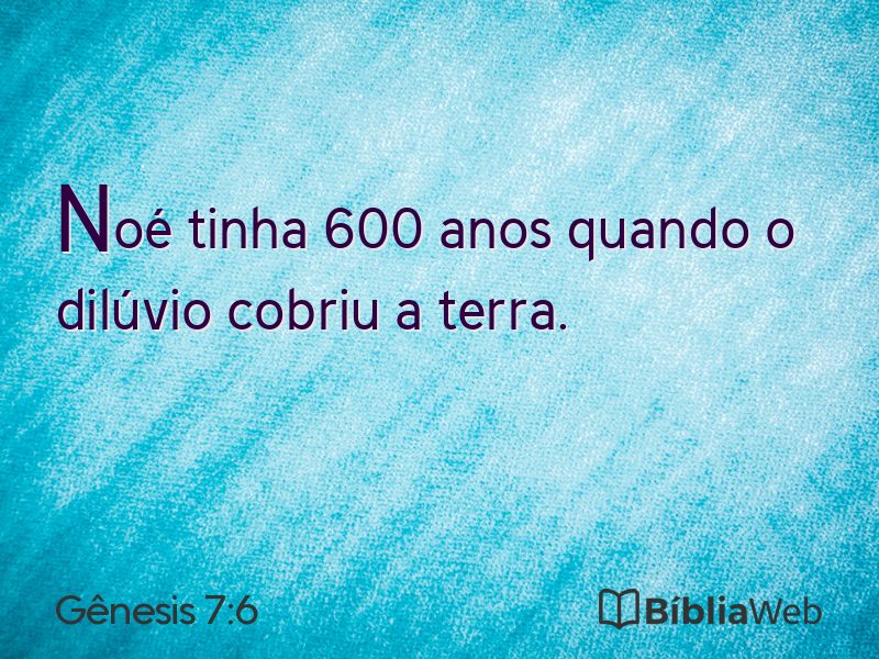 Gênesis 7:6 em imagem para compartilhar