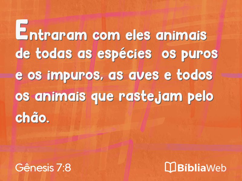 Gênesis 7:8 em imagem para compartilhar