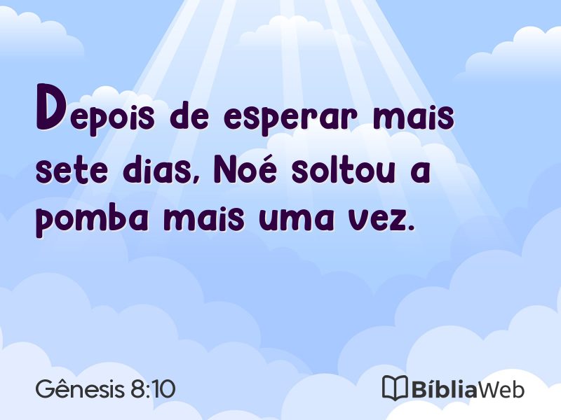 Gênesis 8:10 em imagem para compartilhar