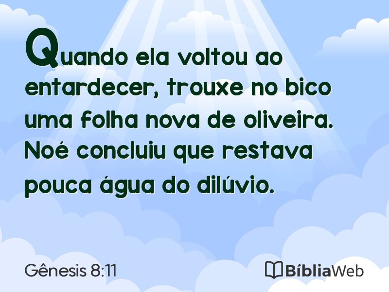 Gênesis 8:11 em imagem para compartilhar