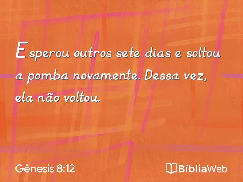 Gênesis 8:12 em imagem para compartilhar