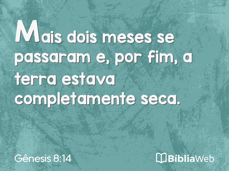 Gênesis 8:14 em imagem para compartilhar