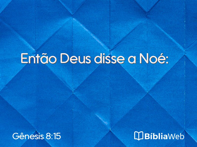 Gênesis 8:15 em imagem para compartilhar