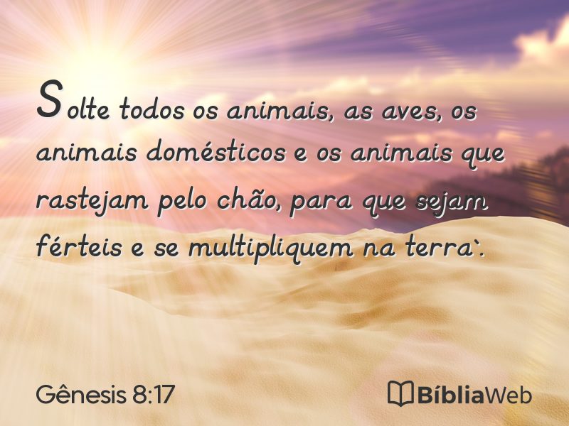 Gênesis 8:17 em imagem para compartilhar