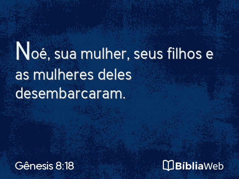 Gênesis 8:18 em imagem para compartilhar