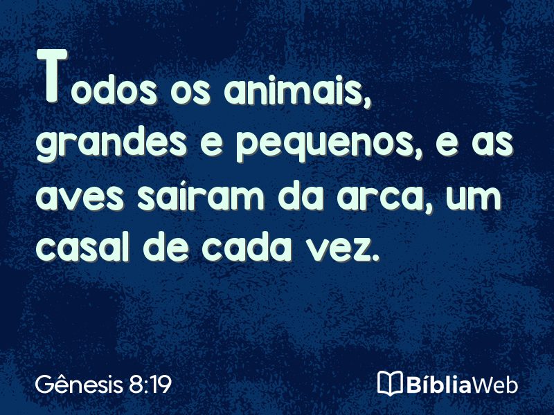 Gênesis 8:19 em imagem para compartilhar