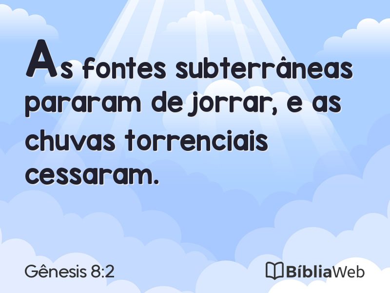 Gênesis 8:2 em imagem para compartilhar