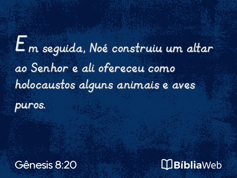 Gênesis 8:20 em imagem para compartilhar