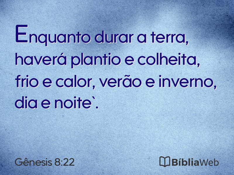 Gênesis 8:22 em imagem para compartilhar