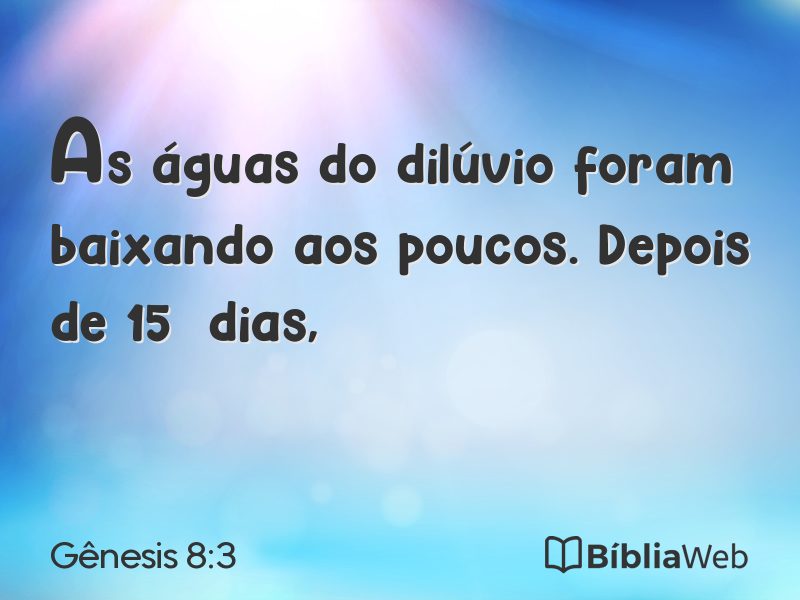 Gênesis 8:3 em imagem para compartilhar